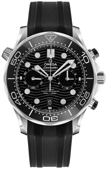 seamaster Omega Black Rubber Chronograph