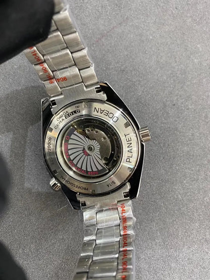seamaster Omega Orange Bezel Steel - Hình 4