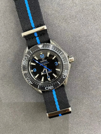 dial Omega Seamaster Black Blue - Hình 7