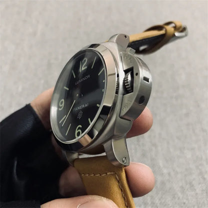 Panerai Luminor Black Dial Tan Strap - Hình 6