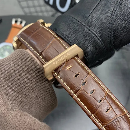 Panerai Gold Brown Leather - Hình 2
