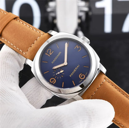 Panerai Radiomir Blue Dial Tan Leather - Hình 5