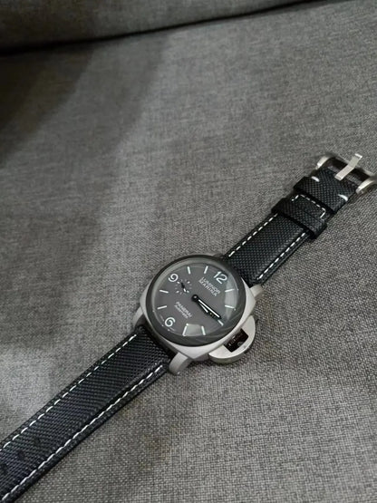 Panerai Black Canvas Strap Titanium