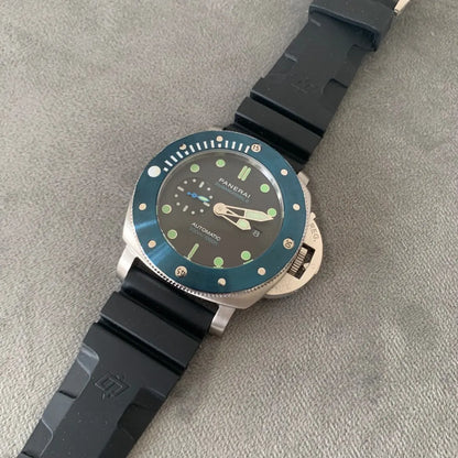 black Panerai Submersible Blue Bezel - Hình 3
