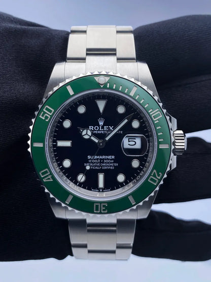 black Rolex Submariner Green Bezel - Hình 8