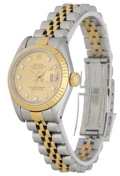 Rolex Two-Tone Champagne Diamond Dial Ladies