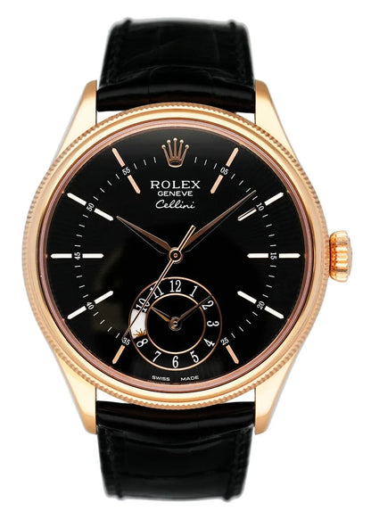 Rolex Cellini Black Rose Gold