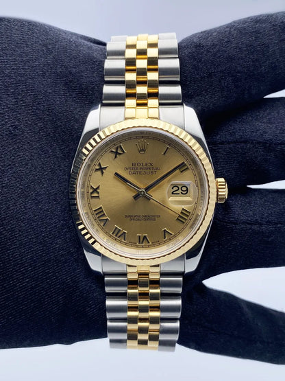 Rolex Gold Roman Numeral Dial - Hình 2
