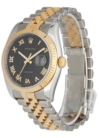 Rolex Black Motif Dial Two-Tone - Hình 7