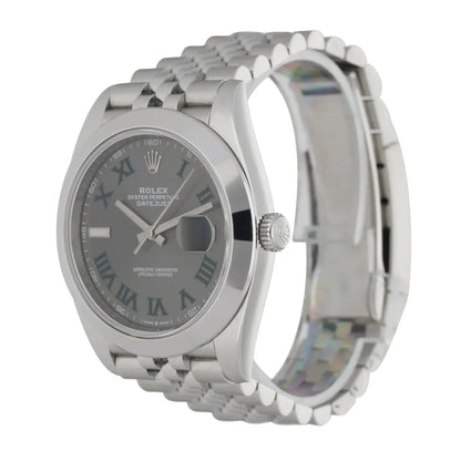 Rolex Slate Green Roman datejust - Hình 2