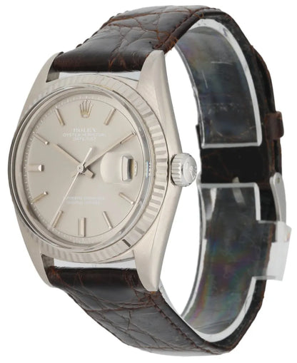 Rolex Datejust Grey Leather - Hình 2