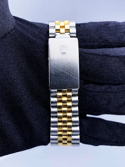 steel Rolex Datejust Black Dial Two-Tone - Hình 8