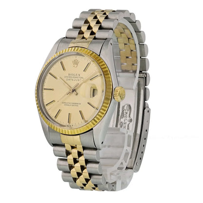 steel Rolex Two-Tone Champagne Datejust - Hình 3