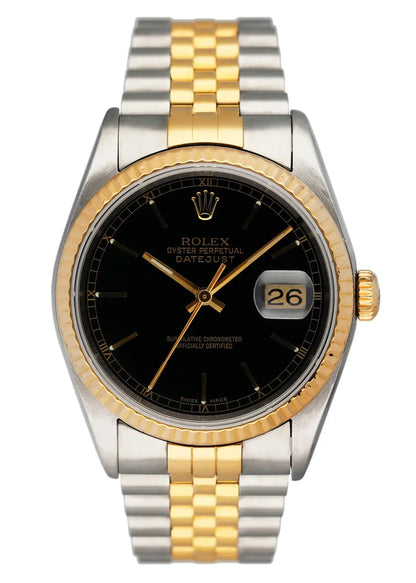 Rolex Black Dial Two-Tone