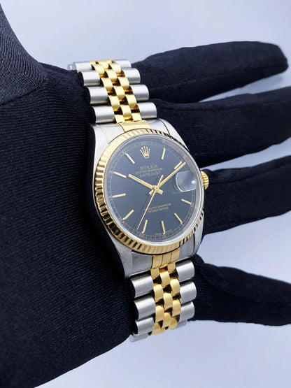 Rolex Black Dial Two-Tone - Hình 4