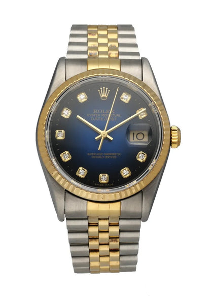 datejust Rolex Blue Diamond Two-Tone