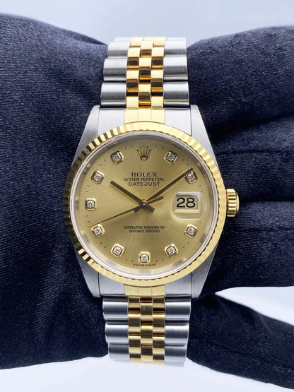 Rolex Two-Tone Gold Diamond Markers - Hình 3