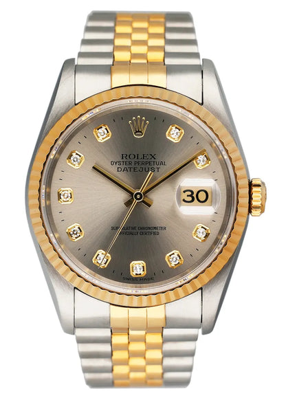 Rolex Silver Diamond Datejust dial