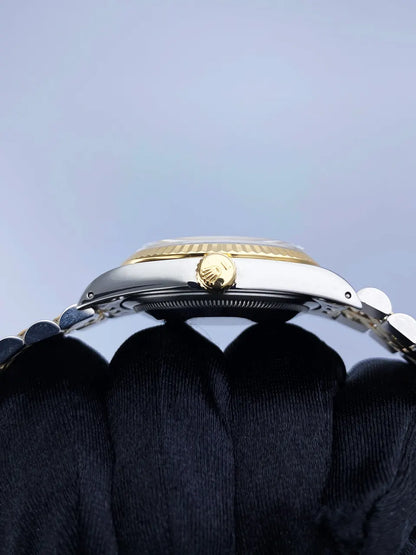 Rolex Two-Tone Silver Fluted Bezel - Hình 4