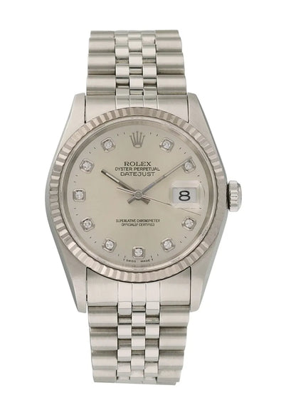 dial Rolex Silver Diamond Datejust - Hình 2