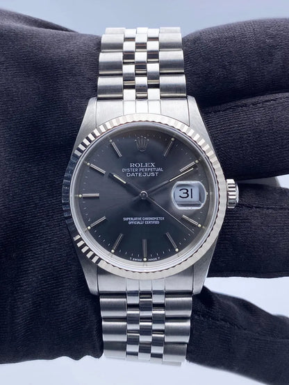 fluted Rolex Datejust Slate Dial - Hình 3