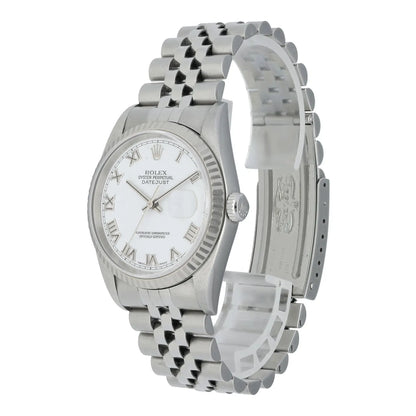 Rolex Datejust White Roman Dial stainless steel - Hình 6