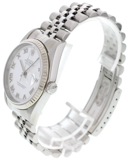 Rolex Datejust White Roman - Hình 4