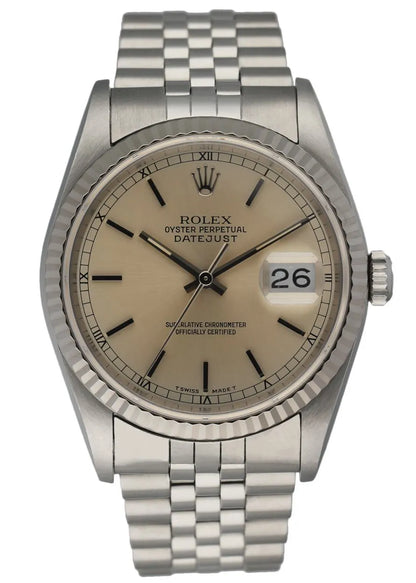 datejust Rolex Silver Dial Stainless Steel