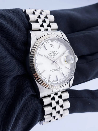 Rolex Datejust Silver Jubilee dial stainless - Hình 3