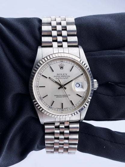 Rolex Datejust Silver Jubilee dial stainless - Hình 2
