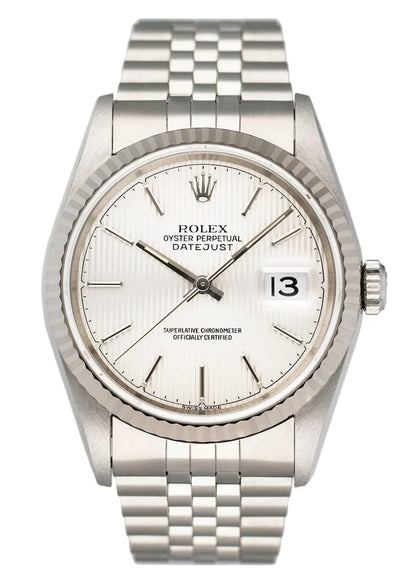 Rolex Silver Stick Dial Steel