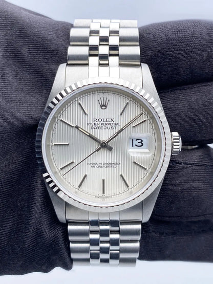 Rolex Silver Stick Dial Steel - Hình 3