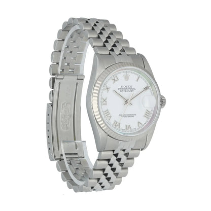 Rolex Datejust White Roman Dial stainless steel - Hình 3