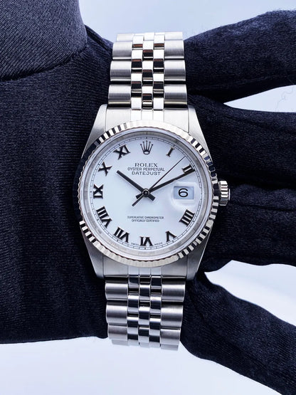 Rolex Datejust White Roman Dial stainless steel