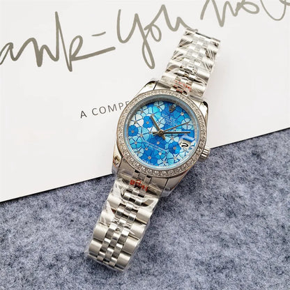 Rolex Floral Blue Datejust - Hình 2