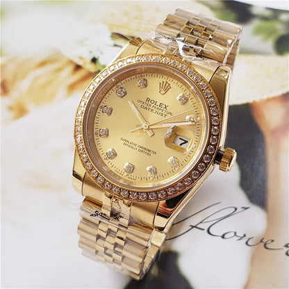 dial Rolex Datejust Gold Diamond Bezel - Hình 8