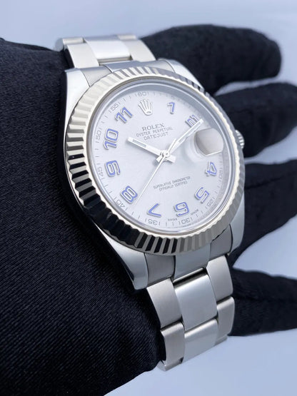 Rolex Silver Blue Datejust
