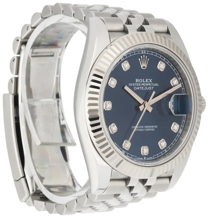 Rolex Blue Diamond Datejust Steel - Hình 11