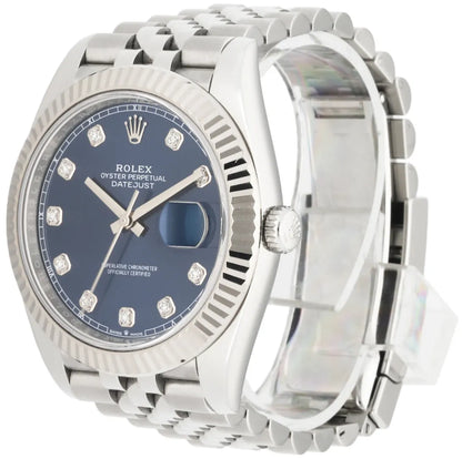 Rolex Blue Diamond Datejust Steel - Hình 10