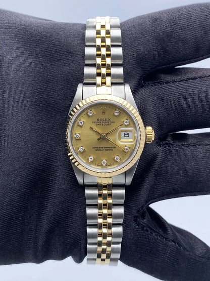 Rolex Datejust Gold Diamond - Hình 2