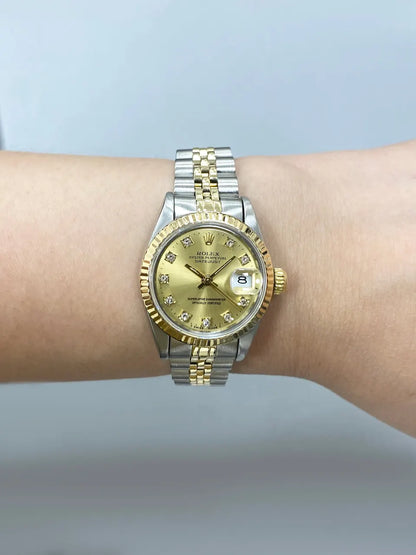 Rolex Datejust Gold Diamond - Hình 9