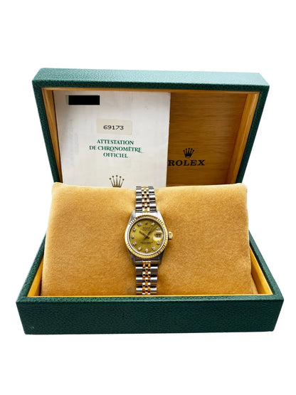 Rolex Datejust Gold Diamond - Hình 2