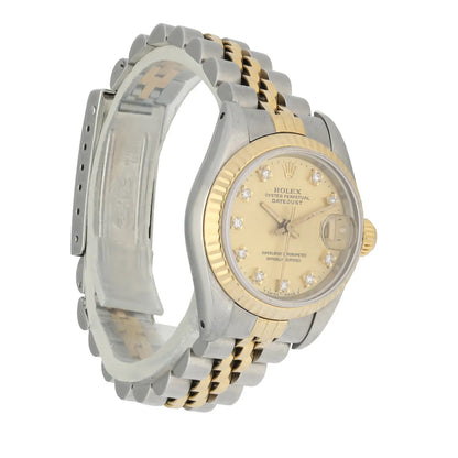 datejust Rolex Two-Tone Diamond Ladies - Hình 2