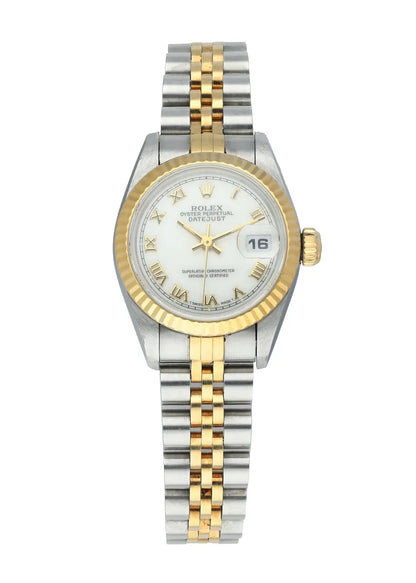 Rolex Datejust White Roman Dial two tone
