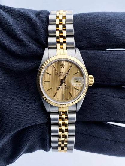 Rolex Gold Linen Dial datejust - Hình 2