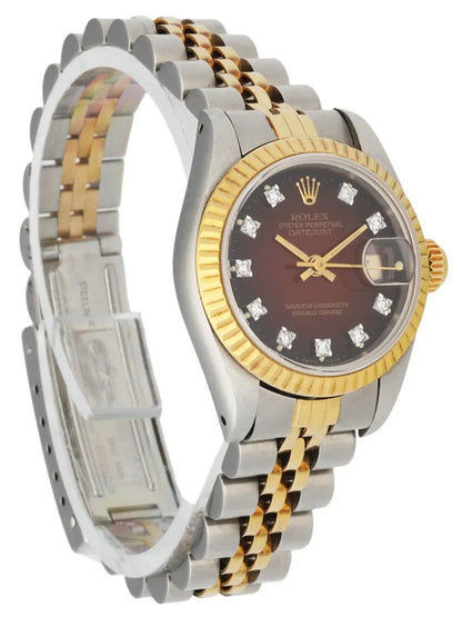 Rolex Brown Diamond Datejust - Hình 3