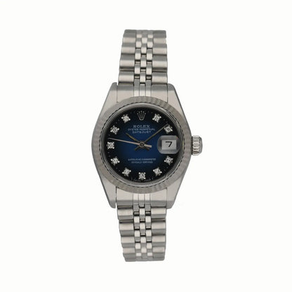 Rolex Blue Diamond Dial Ladies