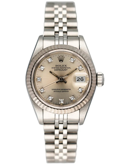 Rolex Silver Diamond Datejust