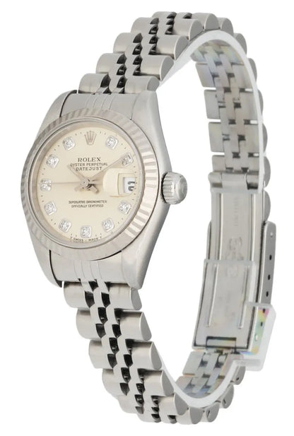 Rolex Silver Diamond Dial - Hình 2