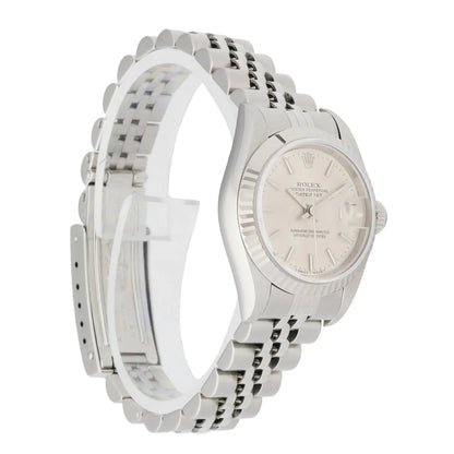 fluted Rolex Datejust Silver Dial Steel - Hình 3